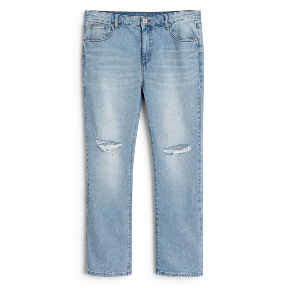 COTTON ON SLIM STRAIGHT CASUAL EVERYDAY WEAR HIGH RISE DISTRESSED JEANS SIZE 12
